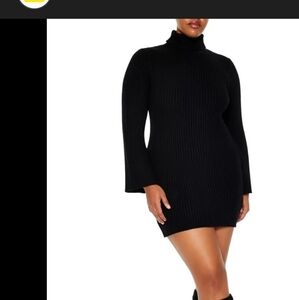 Forever 21 Black Turtleneck Sweater Dress